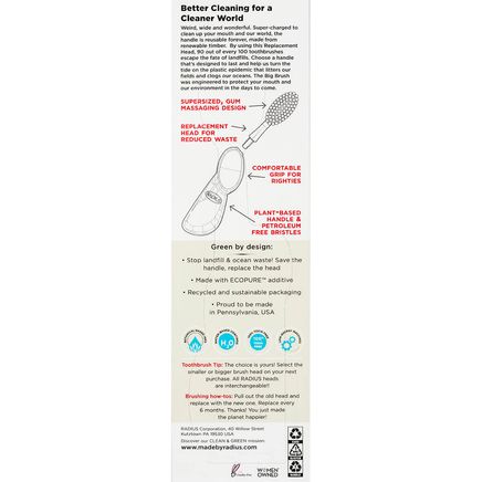 Big Brush™ Easy Grip Toothbrush with Replaceable Soft Head-373942