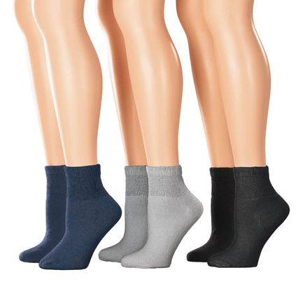 Silver Steps™ Extra Plush Quarter Cut Diabetic Socks, 3 Pair-374147