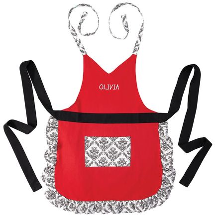 Personalized Red Damask Apron-374199