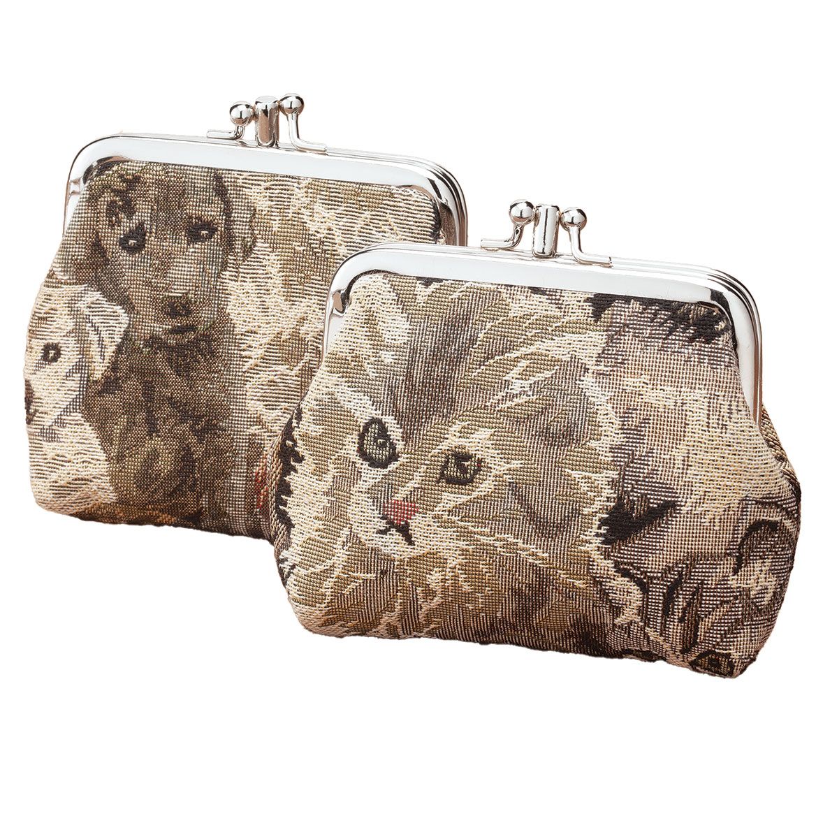 Animal Tapestry Dual Coin Pouch-374309