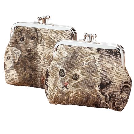 Animal Tapestry Dual Coin Pouch-374309