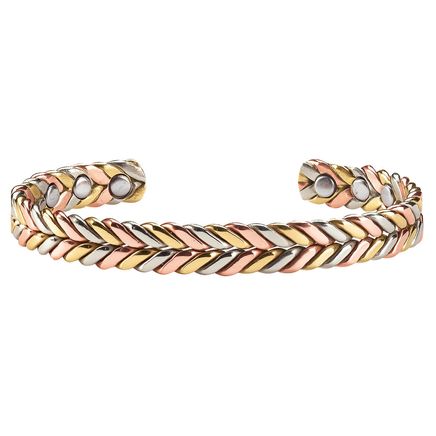 Magnetic Herringbone Copper Cuff-374847