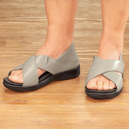 Silver Steps™ Cross Strap Orthopedic Sandal with Closed Back-374899