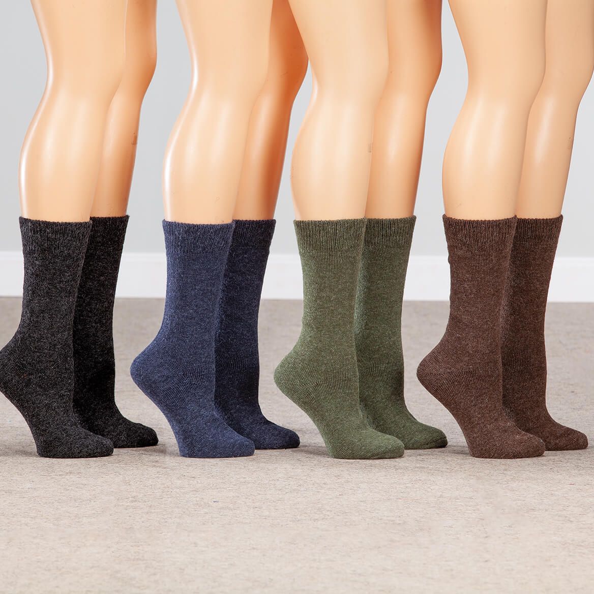 Marled Thermal Crew Socks, 8 Pair-377877