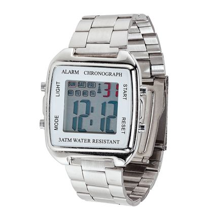 EZ Read Stainless Steel Digital Watch-378145