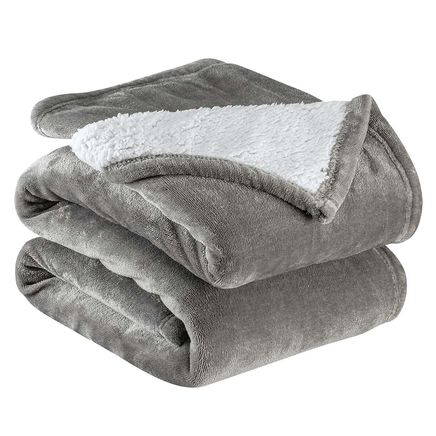 Sherpa Plush Reversible Blanket by OakRidge™-378925