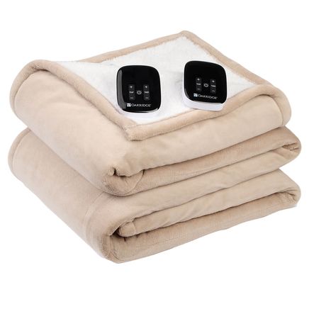 Ultrasoft Plush Sherpa Digital Heated Blanket by OakRidge™-378943