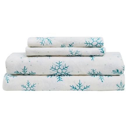 Printed Cotton Flannel Sheet Set-378968