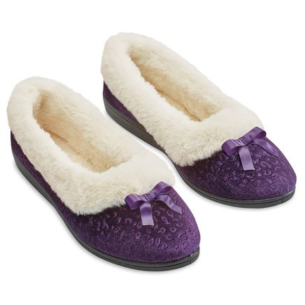 View product details for Velour & Plush Lined Slippers