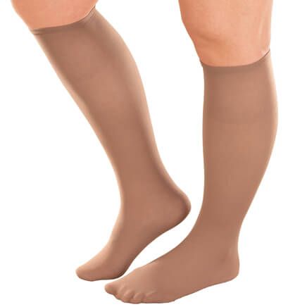 Women's Plus Size Knee High Stockings - Pack Of 6-341900