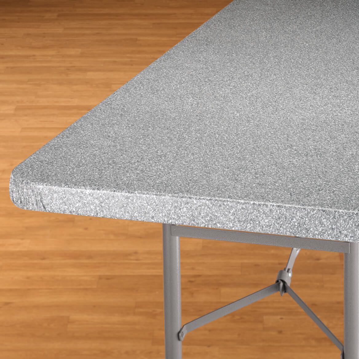 Granite Vinyl Elasticized Banquet Table Cover + '-' + 344618