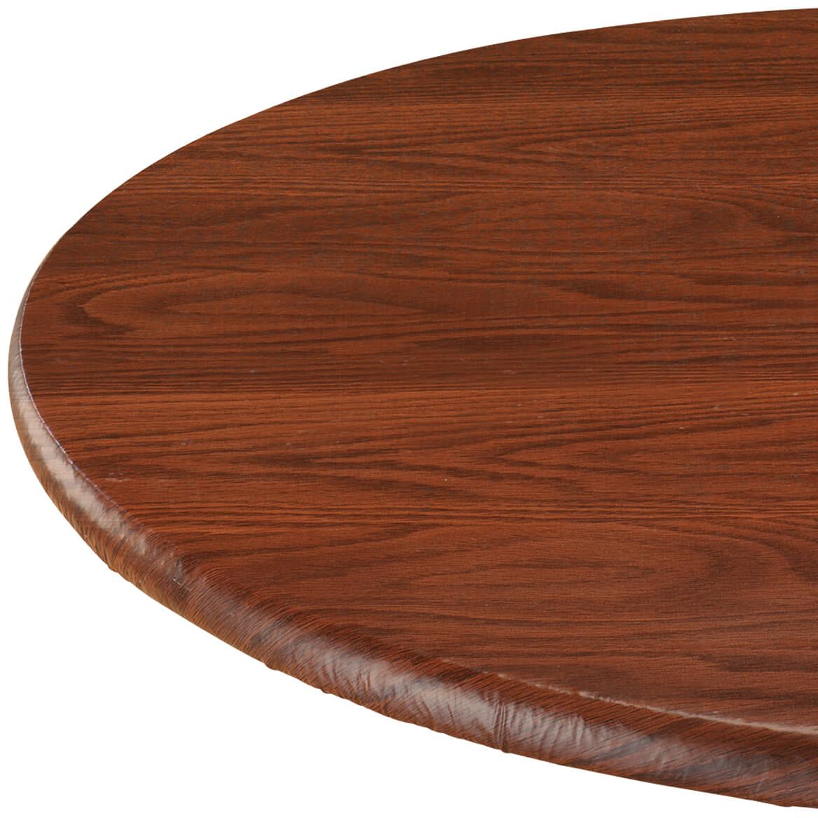 Wood Grain Vinyl Elasticized Table Cover + '-' + 344622