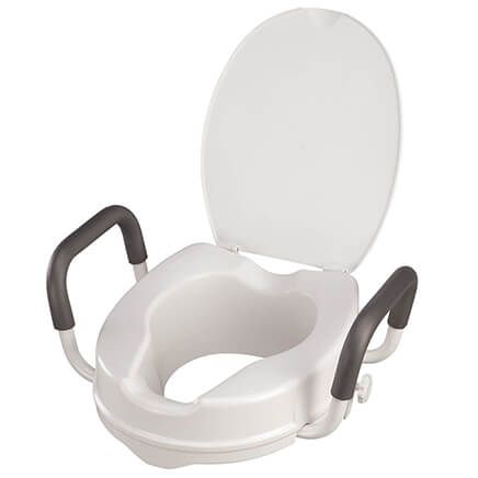 4" Toilet Seat with Arms and Lid-357861