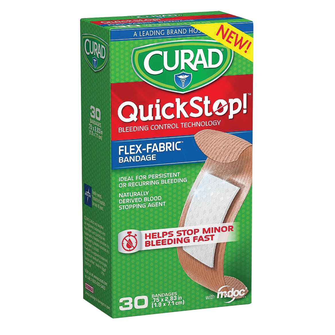Curad® QuickStop Bandages .75" x 2.83", 30 Count + '-' + 358123