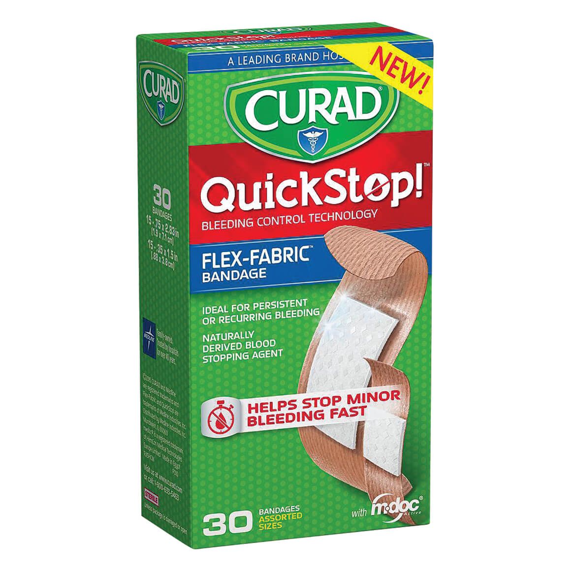 Curad QuickStop! Bandages Assorted Sizes, 30 count - Easy Comforts