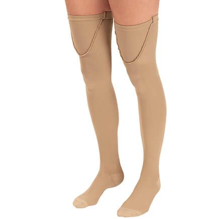 Silver Steps™ Anti-Embolism Thigh-High Closed Toe Stockings-368291