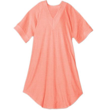 V Neck Coral Terry Caftan by Sawyer Creek-368959