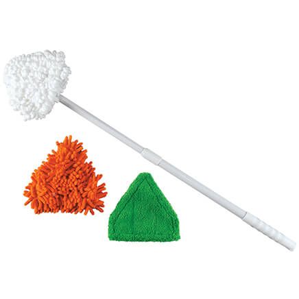 Telescopic Multi-Purpose Triangular Cleaner with 3 Heads-369655