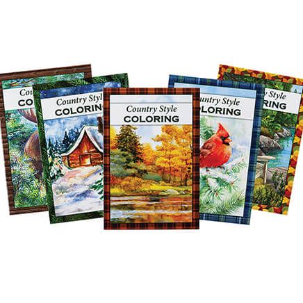 Country-Style Coloring Books, Set of 5-370346
