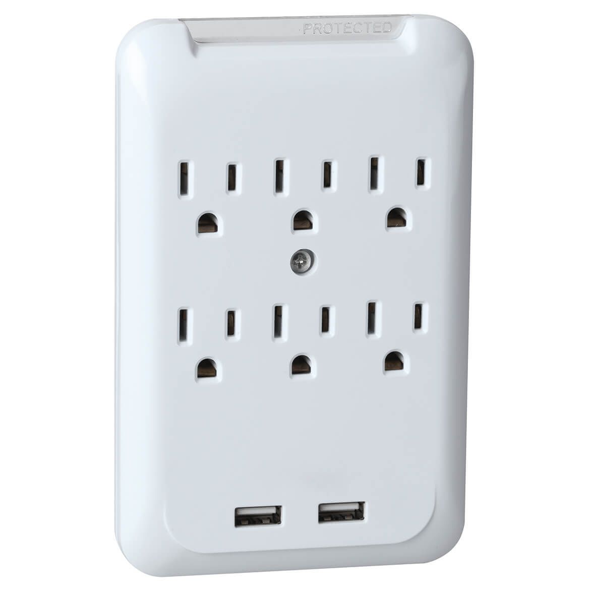 6-Outlet 2-USB Surge Protector Wall Tap + '-' + 370713