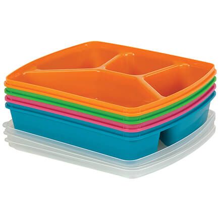 4-Section Microwave Tray with Lid, Set of 4-370894