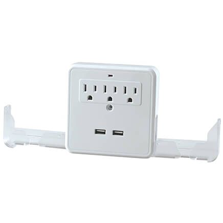 LivingSURE™ Charging Station with USB Ports and Surge Protector-370941