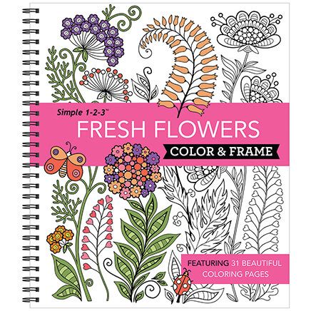 Simple 1-2-3™ Fresh Flowers Color & Frame Book-371541