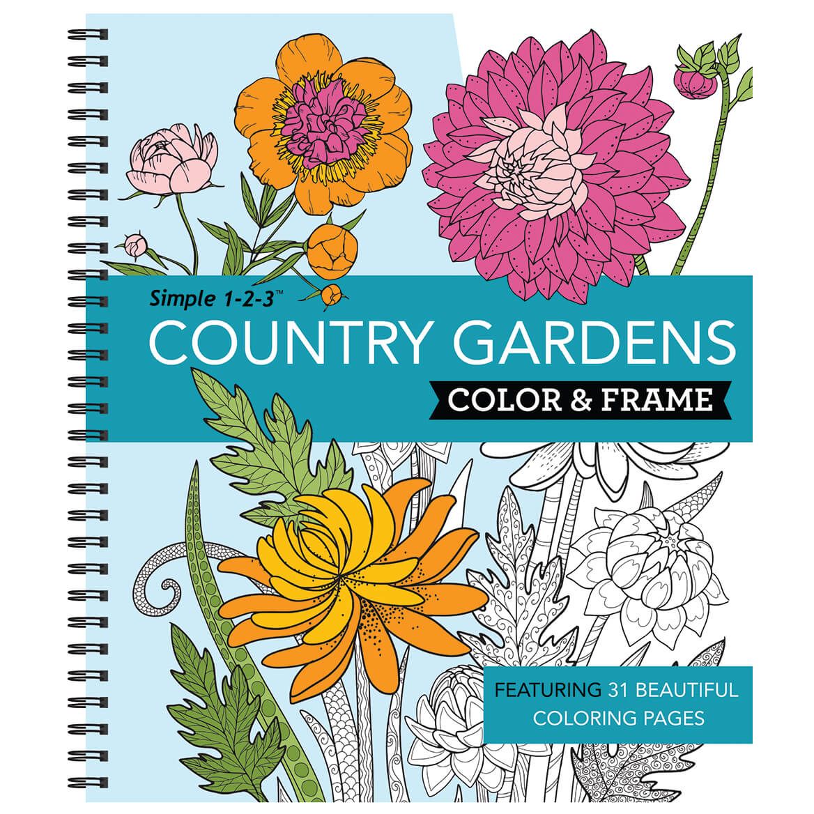 Simple 1-2-3™ Country Gardens Color & Frame Book + '-' + 371542