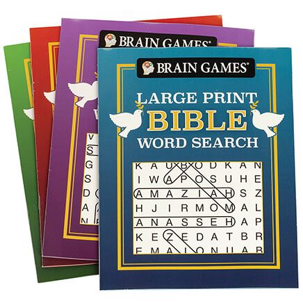 Brain Games® Large Print Bible Word Search, Set of 4-372525