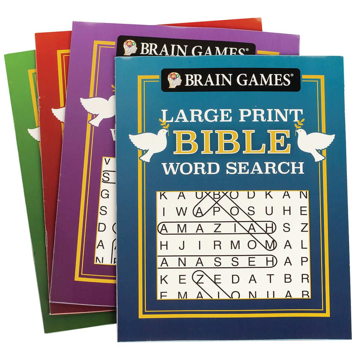 Brain Games® Large Print Bible Word Search, Set of 4 + '-' + 372525