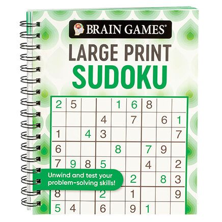 Brain Games® Swirls Design Large Print Sudoku Puzzles-372569
