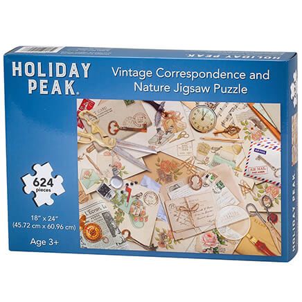 Vintage Correspondence and Nature Jigsaw Puzzle by Holiday Peak™, 624 pieces-372614