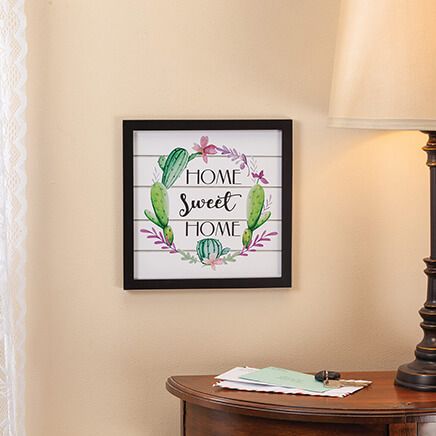 Square Watercolor Shiplap Wreath Wall Art-372933