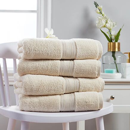 4-Piece Cotton Spa Collection Oversized Bath Towel Set-373585