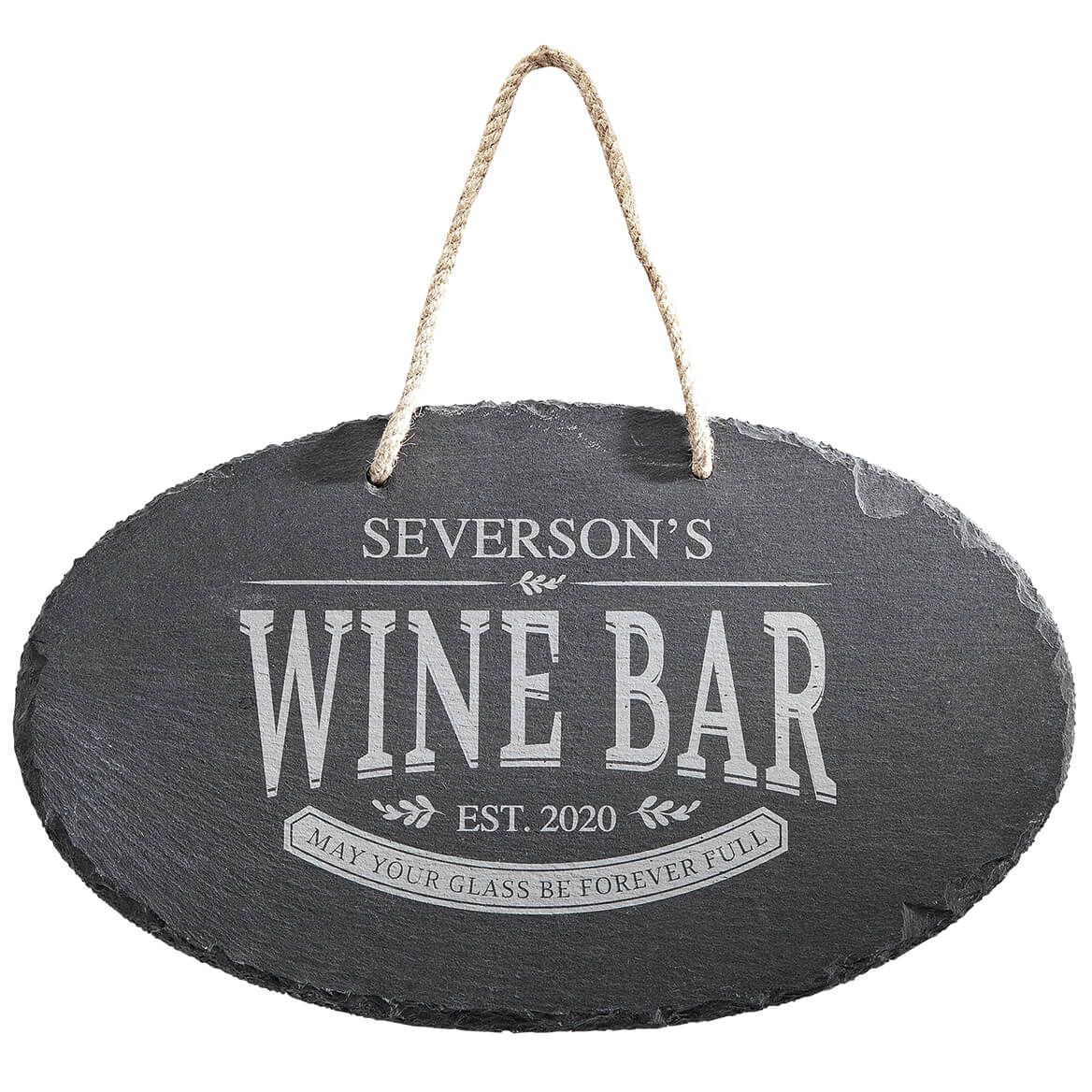 Personalized Wine Bar Slate Plaque + '-' + 374208