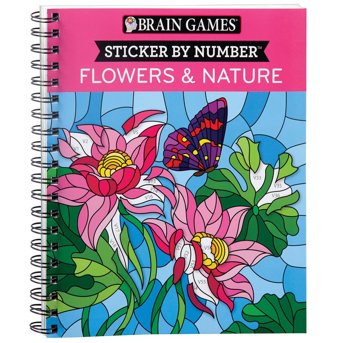 Brain Games® Sticker-By-Number Flowers & Nature + '-' + 374461