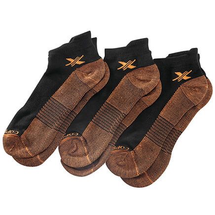 Copper Low-Cut Compression Socks 15-20mmHg, 3 pair-374555
