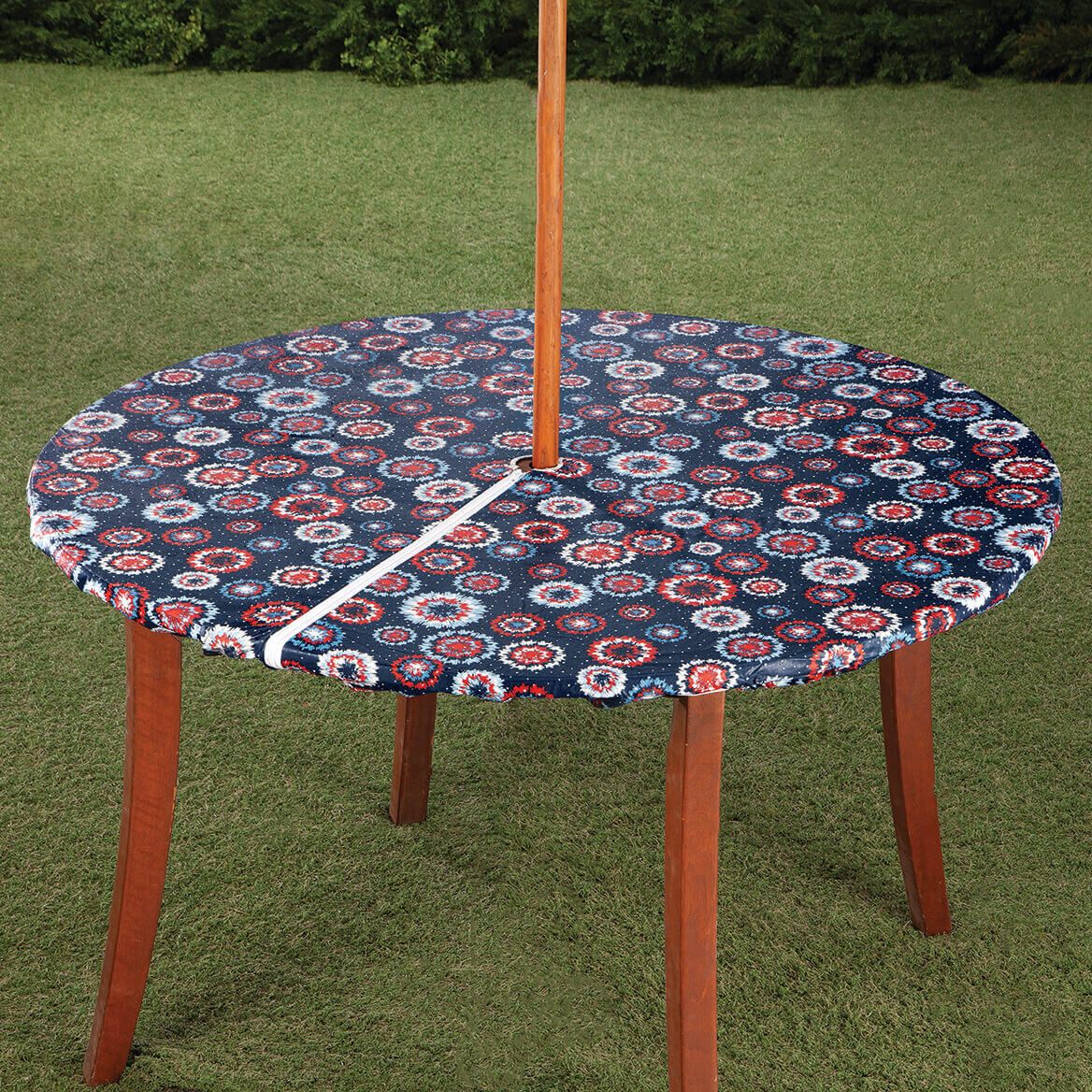 Fireworks Zippered Elasticized Umbrella Table Cover By Chef's Pride™ + '-' + 374605
