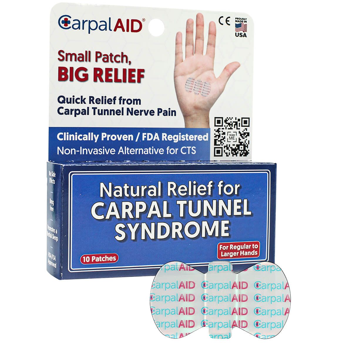 CarpalAID® Pain Relief Hand Patches, Set of 10 + '-' + 374741