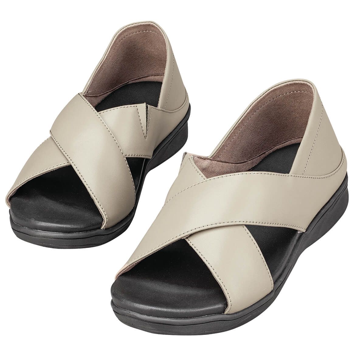 Silver Steps™ Cross Strap Orthopedic Sandal with Closed Back + '-' + 374899