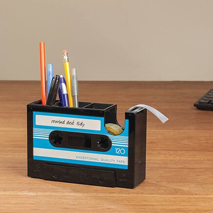 Retro Cassette Tape Dispenser and Desk Organizer-375538