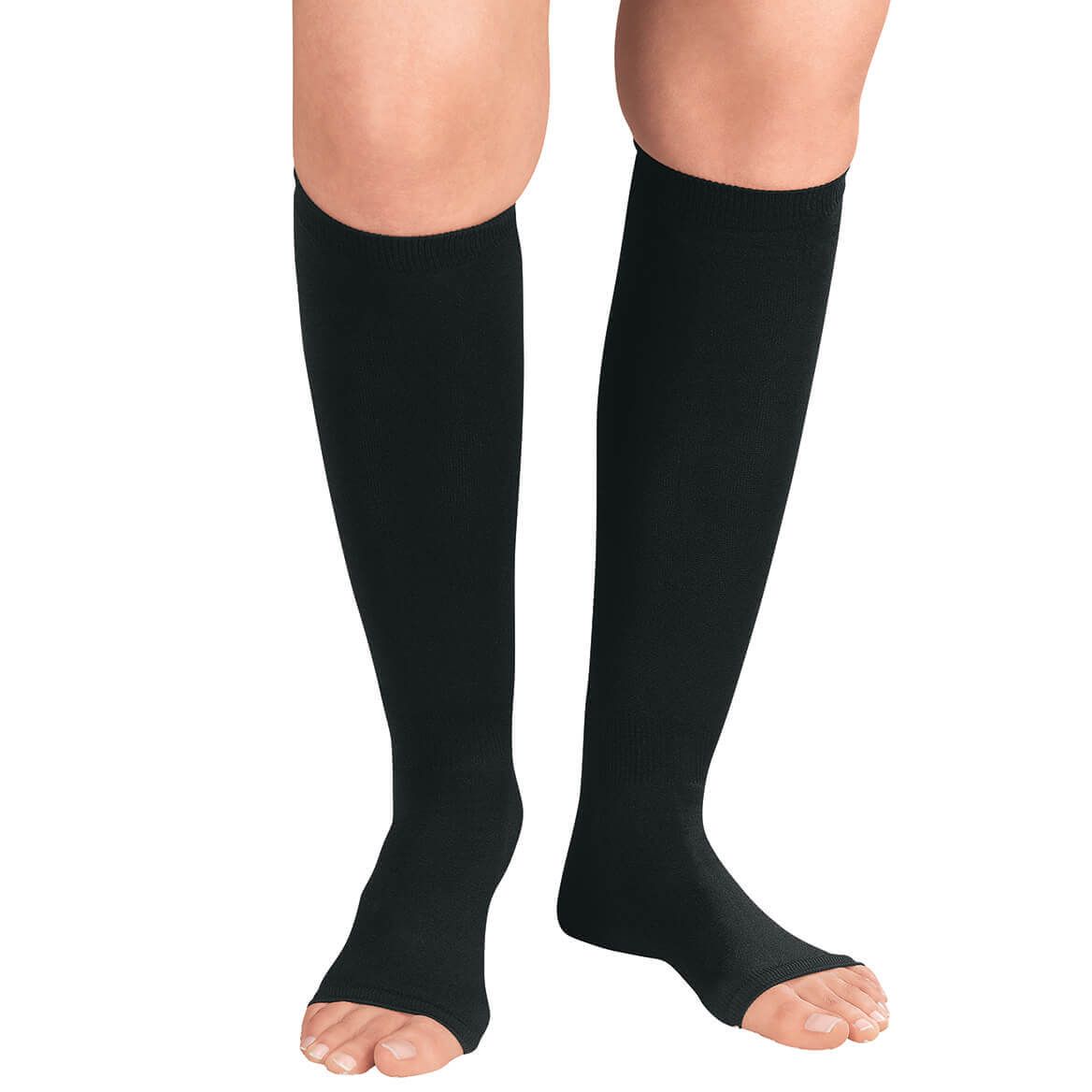 Silver Steps™ Compression Open Toe Knee Highs, 20-30mmHg + '-' + 375561