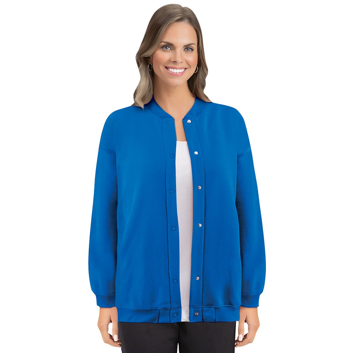 Women's Snap-Front Fleece Knit Jacket + '-' + 375667