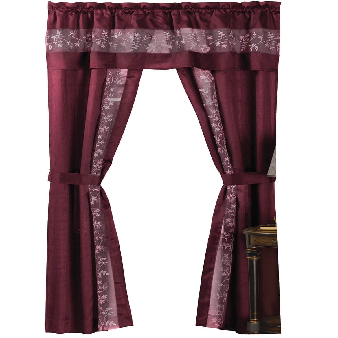 5-Piece Fairfield Embroidered Curtain Set + '-' + 375965