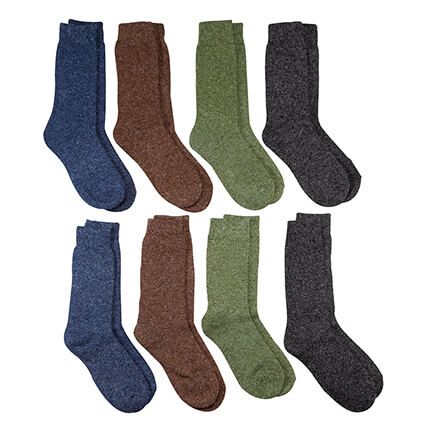 Marled Thermal Crew Socks, 8 Pair-377877