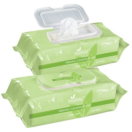 Healthful™ Personal Wipes with Aloe, Set of 2-378201