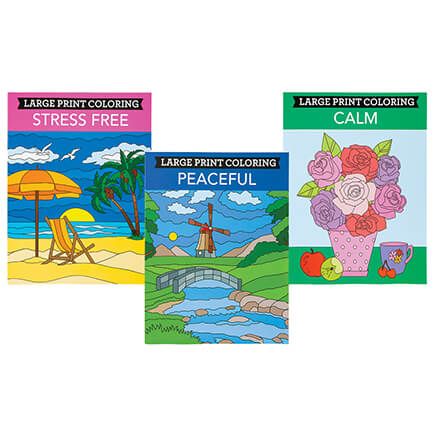 Large Print Calm Coloring Books, Set of 3-378355