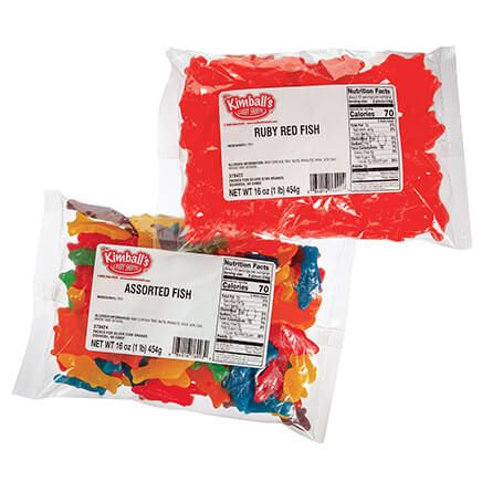 Set of Ruby Red Fish and Assorted Fish, 32 oz.-378426