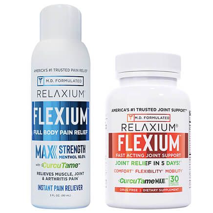 Flexium™ Joint Support Capsules with FREE Pain Relief Spray-378626