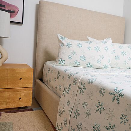 Printed Cotton Flannel Sheet Set-378968